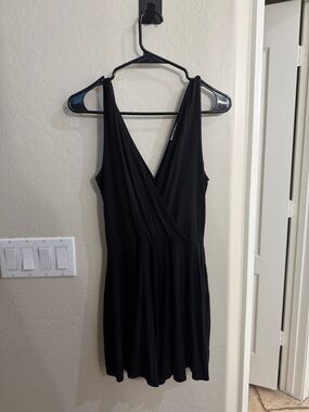 Zenana Outfitters Black Sleeveless Wrap Mini Dress